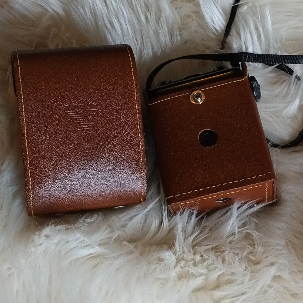 Vintage Camera with Brown Case